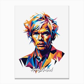 Andy Warhol 1 Portrait WPAP Pop Art Canvas Print