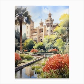 Tivoli Gardens Italy Watercolour 1 Canvas Print