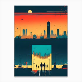 Sunset Cityscape Canvas Print