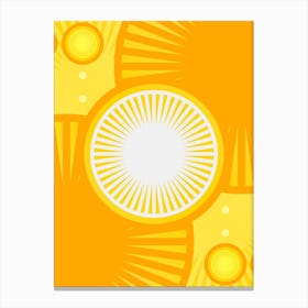 Geometric Abstract Glyph in Happy Yellow and Orange n.0095 Canvas Print