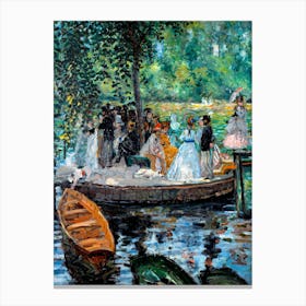 La Grenouillère "The Frog Pond" 1869 by Pierre Auguste Renoir - HD Remastered Immaculate Canvas Print