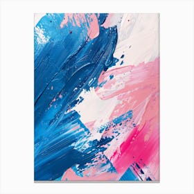 Abstract Of Blue And Pink Paint Canvas Print