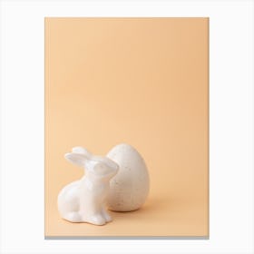 Easter Bunny And Egg Canvas Print