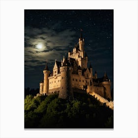 Castle At Night 6 Canvas Print