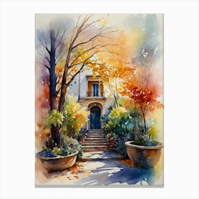 Watercolor Of A House 4 Canvas Print