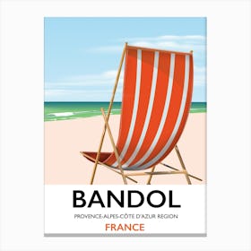 Bandol France seaside travel poster Canvas Print