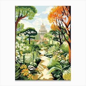 Dumbarton Oaks Usa Modern Illustration 4 Canvas Print