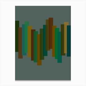 Abstract Green Lines Canvas Print