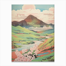 Mount Aso In Kumamoto Japanese Landscape 4 Canvas Print