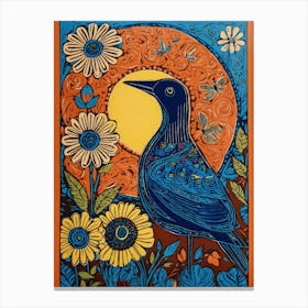 Bird In The Garden Canvas Print