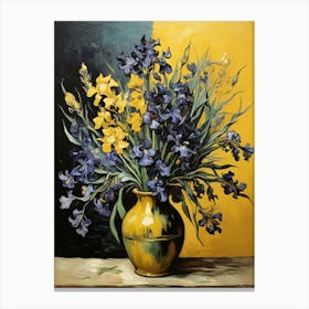 Irises In A Vase art print Canvas Print