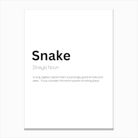 Snake Definition Meaning Canvas Print