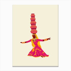 Indian Dance Rajasthan Print Canvas Print
