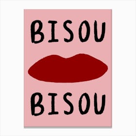 Bisou Bisou Pink Canvas Print
