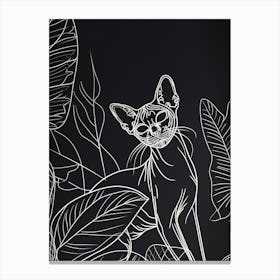Tonkinese Cat Minimalist Illustration 3 Canvas Print