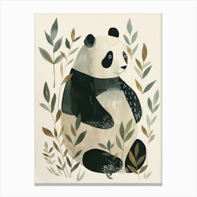 Charming Nursery Kids Animals Panda Bear 4 Canvas Print