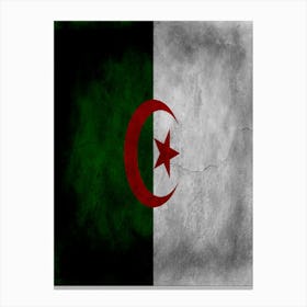 Algeria Flag Texture Canvas Print