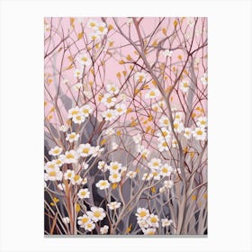 Gypsophila Babys Breath 5 Flower Painting Canvas Print