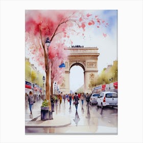 Champs-Elysées Avenue. Paris. The atmosphere and manifestations of spring. 9 Canvas Print