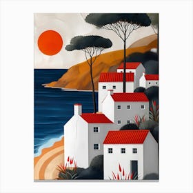 House At The Beach Canvas Print