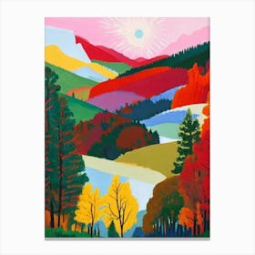 Yosemite National Park 1 United States Of America Abstract Colourful Canvas Print