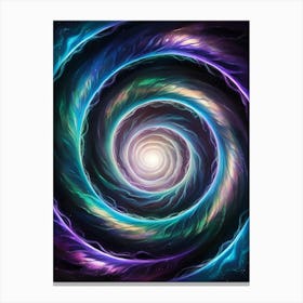 Spiral Galaxy Background Canvas Print