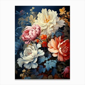 Peonies In A Vase 1 Canvas Print