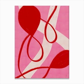 Pink and Red Abstract No. 3 Canvas Print
