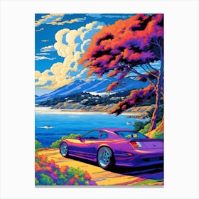 Mazda Rx 7 Ghibli Style Canvas Print