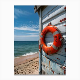 Life Preserver On The Beach 1 Canvas Print