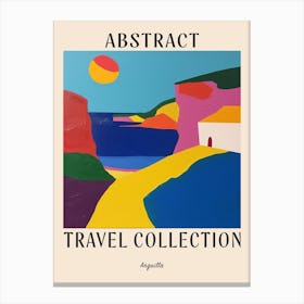 Abstract Travel Collection Poster Anguilla 4 Canvas Print