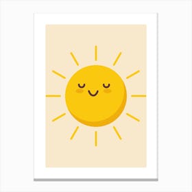 Sun Face Canvas Print