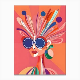 Woman In Sunglasses Canvas Print Canvas Print