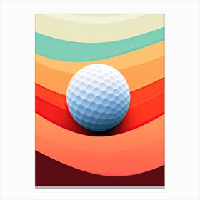 Golf Ball On A Colorful Background Canvas Print