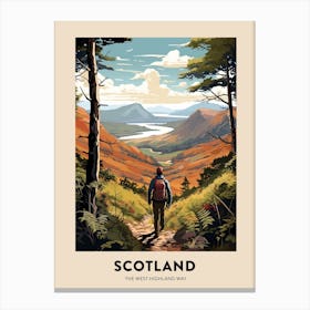 The West Highland Way Scotland 3 Vintage Hiking Travel Poster Canvas Print