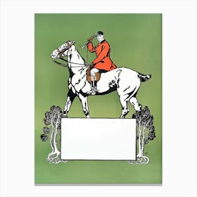 Equestrian On Horse With Design Space Art Print, Edward Penfield Canvas Print