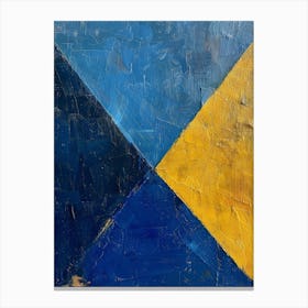 Blue And Yellow Triangles 1 Canvas Print