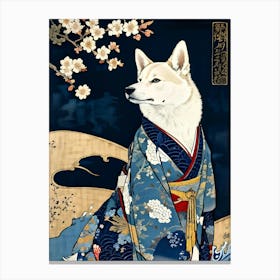 Samurai Dog Canvas Print