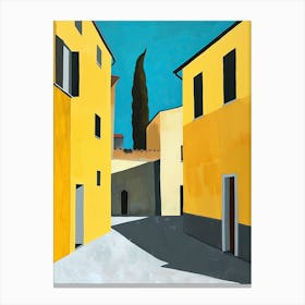 Yellow Street, Italy Canvas Print