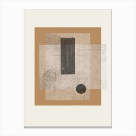 Abstract watercolor Graphic Art, Neutral and Soft Colors, Modern and Contemporary Style, Paper Texture, Collage Objects Canvas Print