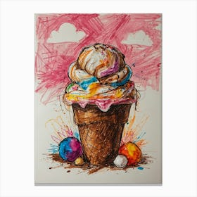 Ice Cream Cone 74 Canvas Print