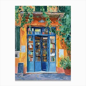 Rome Book Nook Bookshop 3 Canvas Print