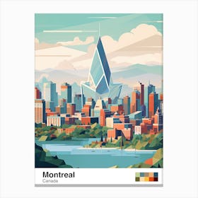 Montreal, Canada, Geometric Illustration 2 Poster Canvas Print