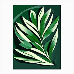 Tarragon Leaf Vibrant Inspired 1 Canvas Print