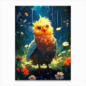 Chicken In The Forest Canvas Print