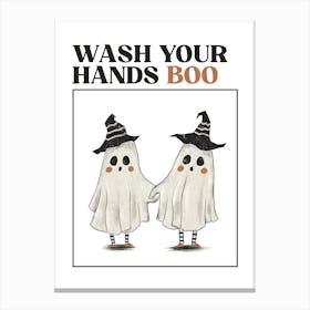 Wash Your Hands Boo Canvas Print