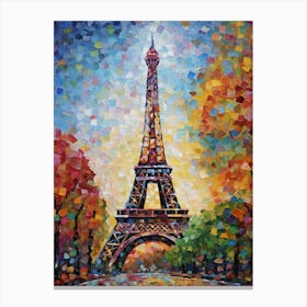 Eiffel Tower Paris Paul Signac Style 2 Canvas Print