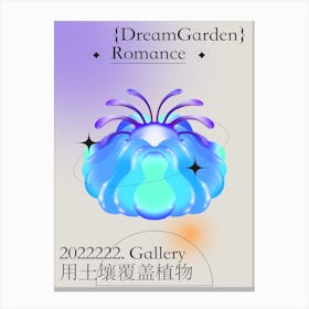 Blue Garden Romance Canvas Print