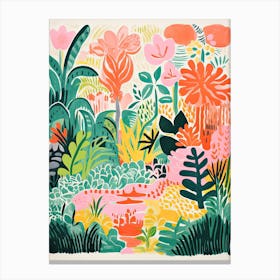 Nong Nooch Tropical Botanical Gardens Abstract Riso Style 1 Canvas Print