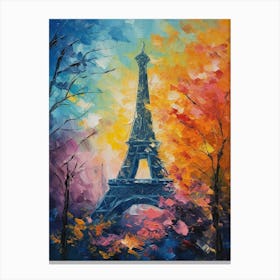 Eiffel Tower Paris France Monet Style 32 Canvas Print